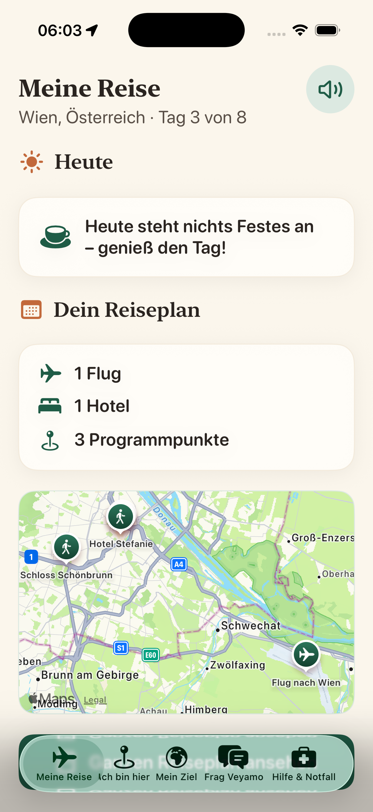 Meine Reise mit Karte